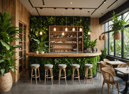 Bar with Biophilic Design