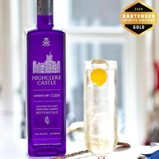 Highclere Castle Gin, winner of gold medal at 2020 Bartender Spirits Awards