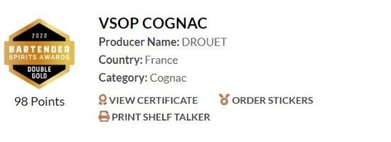 DROUET VSOP Cognac