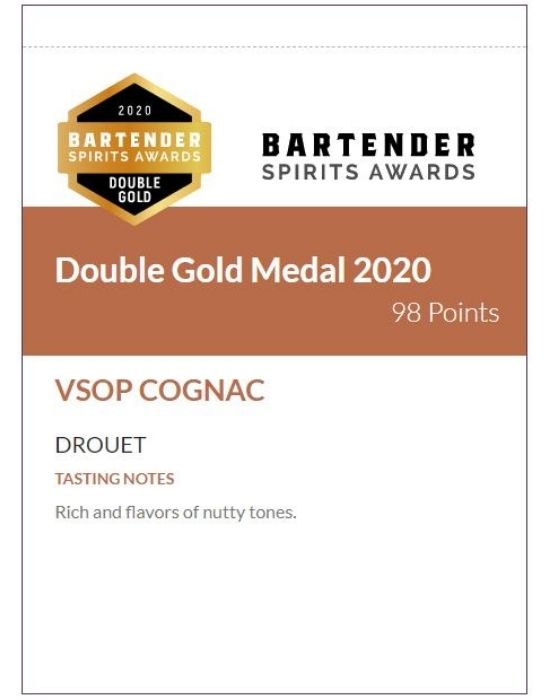 Drouet VSOP Cognac Shelf Talker