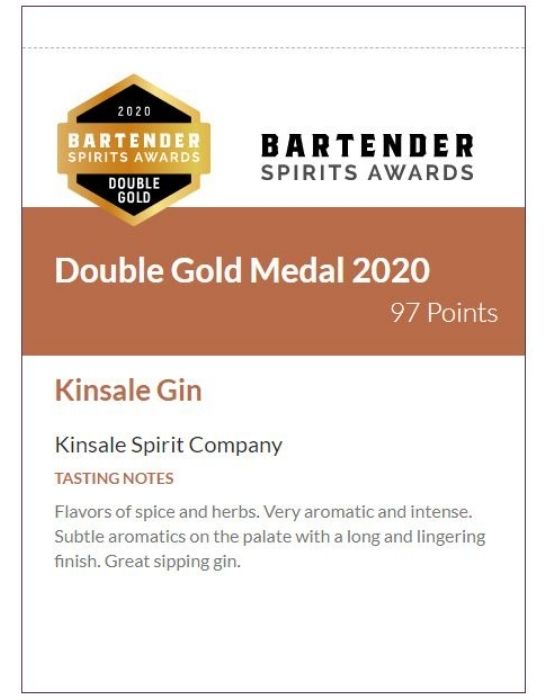 Kinsale Gin shelf talker