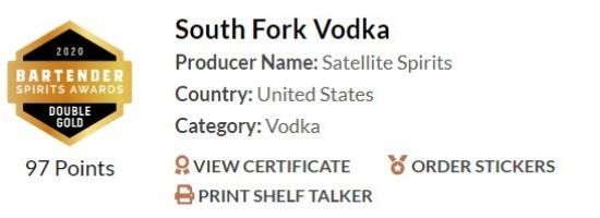 South Fork Vodka