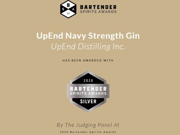 Silver medal winner at the 2020 Bartenders Spirits Awards.