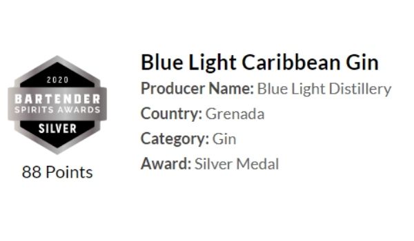 Silver medal winner at the 2020 Bartenders Spirits Awards