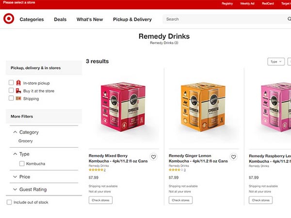 Remedy drinks on Target